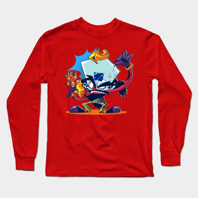 A Very Angry Clown Long Sleeve T-Shirt by Fluffbot's Lair